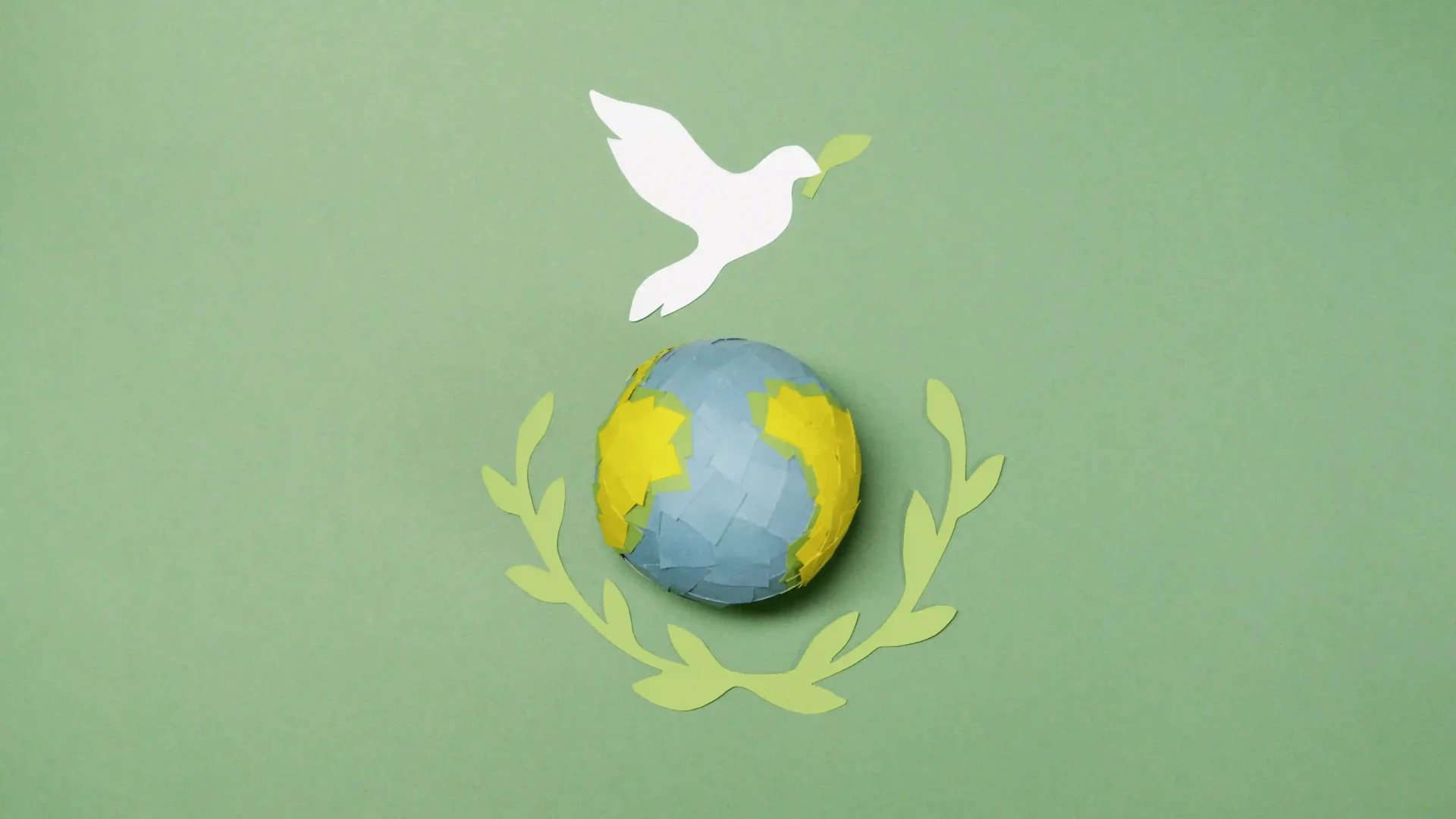 A DIY paper earth globe.