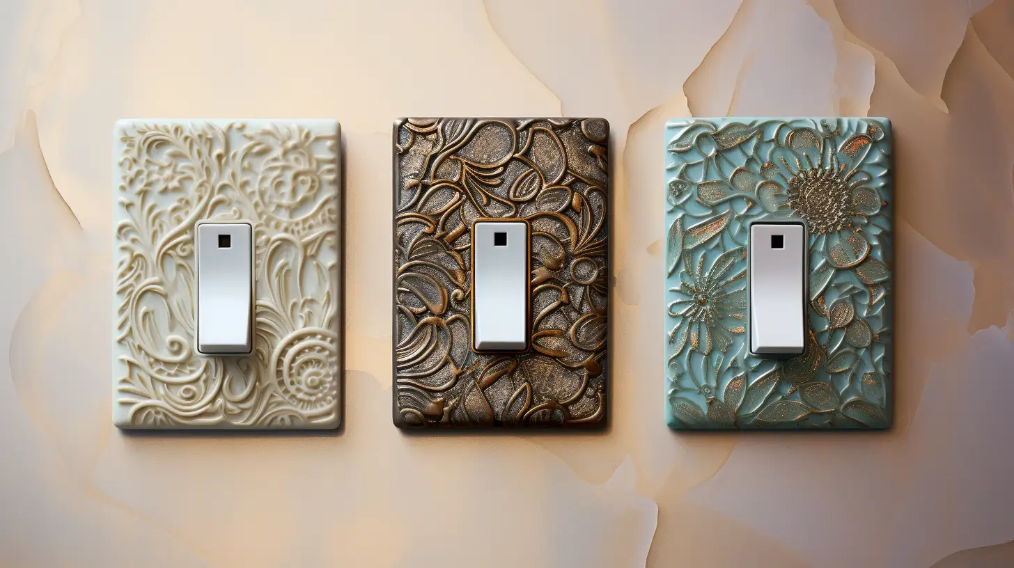 Three DIY decorative switch plates.